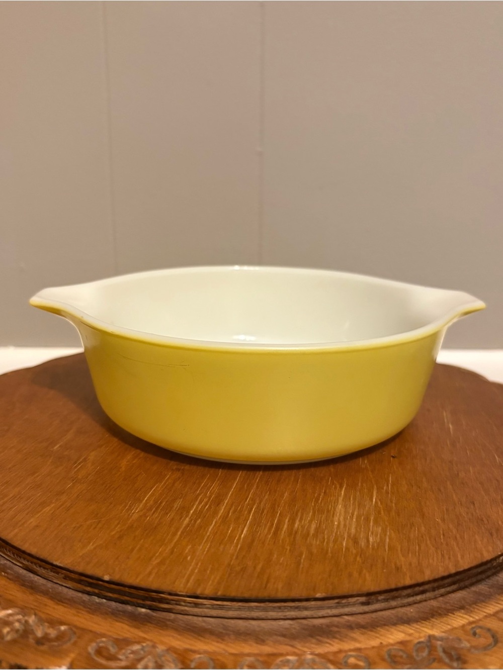 Pyrex Vintage Yellow 471 1pt Casserole Dish